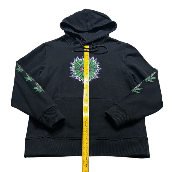 Y2K MBM Eye of Enlightenment Hoodie & Sweatpants Set Black Size S Weed Plant - Picture 3 of 16